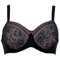 Anita|Fleur|lace care bra|5753X|ladies crop top|under shirt|modesty panel|pollard and Read|black lace|