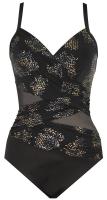 Miraclesuit iridium swimsuit black gold