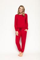 cyberjammies Windsor slouch jersey pj set red