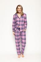 cyberjammies violet brushed check pj set