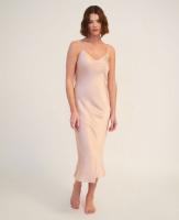 Ginia|Silk|Long|N/Dress|9617|Silver|Pink|