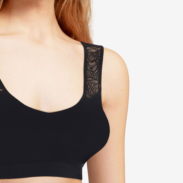 Chantelle soft stretch lace padded crop top