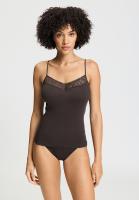 Hanro moments vest top dark mocha