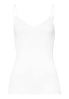 Hanro cotton seamless vest top white