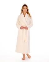 Slenderella luxury wrap housecoat cream