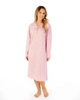 Slenderella leaf print nightdress pink