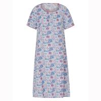 Slenderella|Cotton N/dress|ND1252|BLue|cotton nightdress|nightie|nightdress|ladies lunge wear|summer nightie|summer night gown|